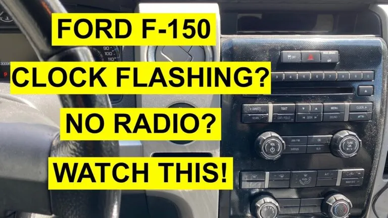 2011 Ford F150 Radio Not Working Clock Flashing