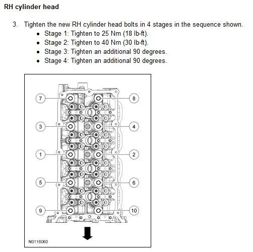 Ford 5.4 Head Bolt Torque Sequence