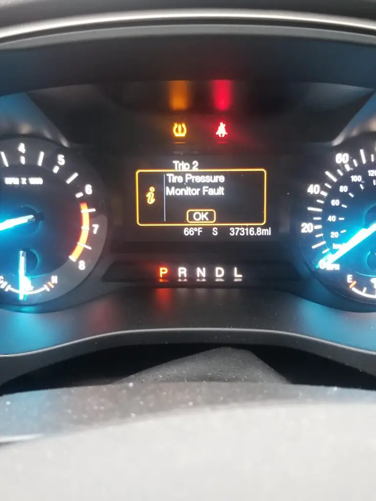 Tire Pressure Monitor Fault Ford Fusion