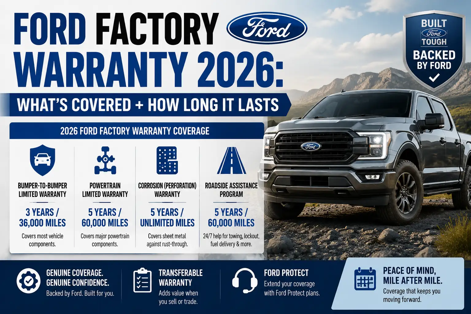 Ford Factory Warranty 2026: What's Covered + How Long It Lasts 1 Ford Factory Warranty 2026: What's Covered + How Long It Lasts