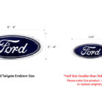 ford emblem size chart
