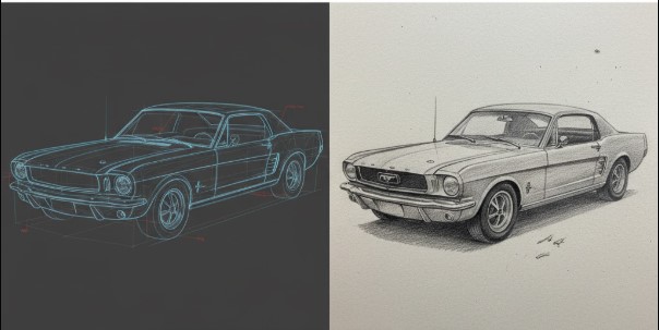 How to Draw a Ford Mustang