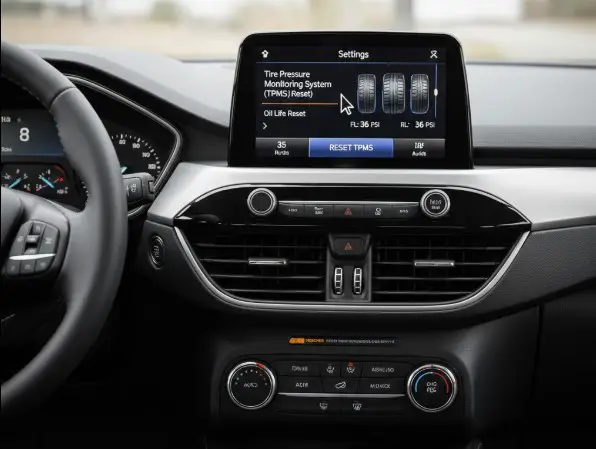 Where is the TPMS Reset Button on Ford Escape