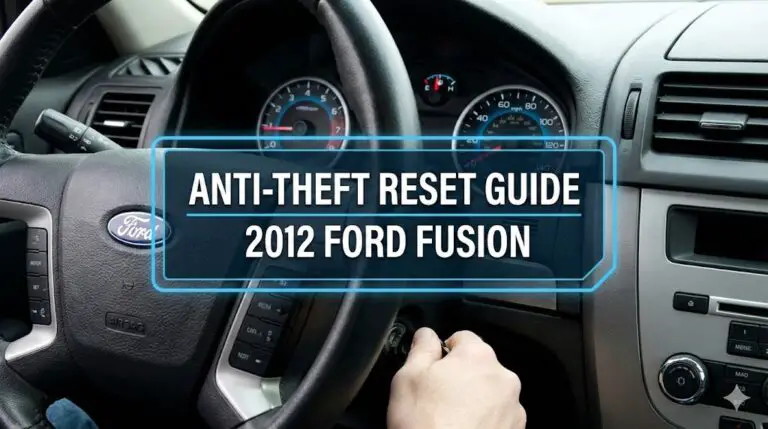 2012 Ford Fusion Anti-Theft Reset