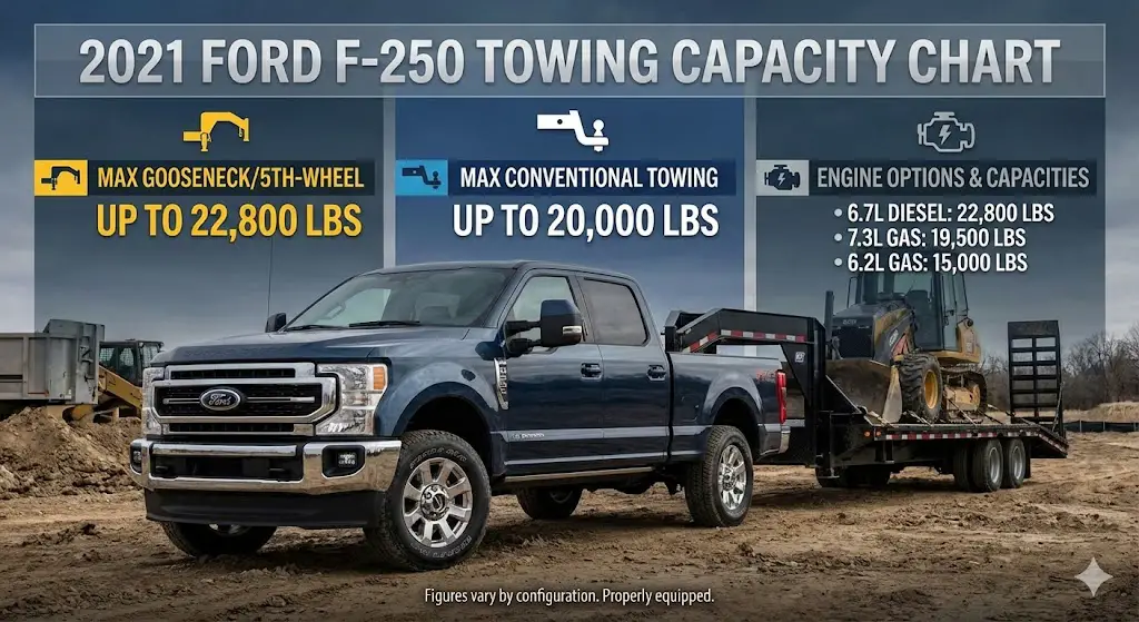 2021 Ford F-250 Towing Capacity Chart