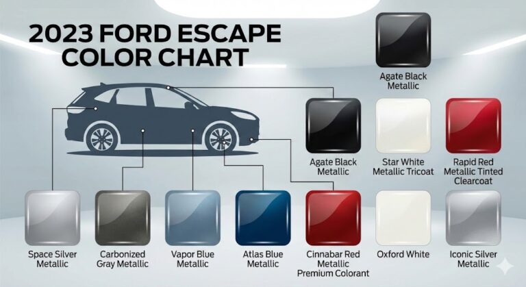 2023 ford escape color chart