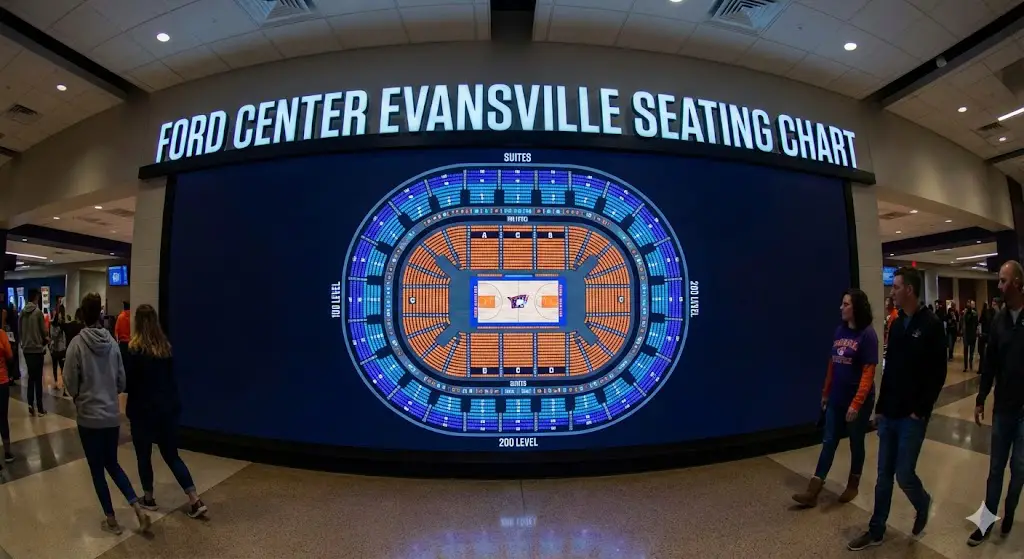 ford center evansville seating chart with seat numbers