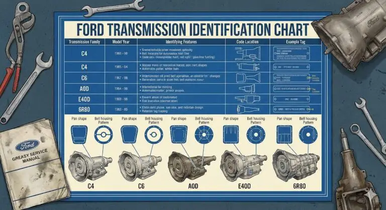 ford transmission identification chart