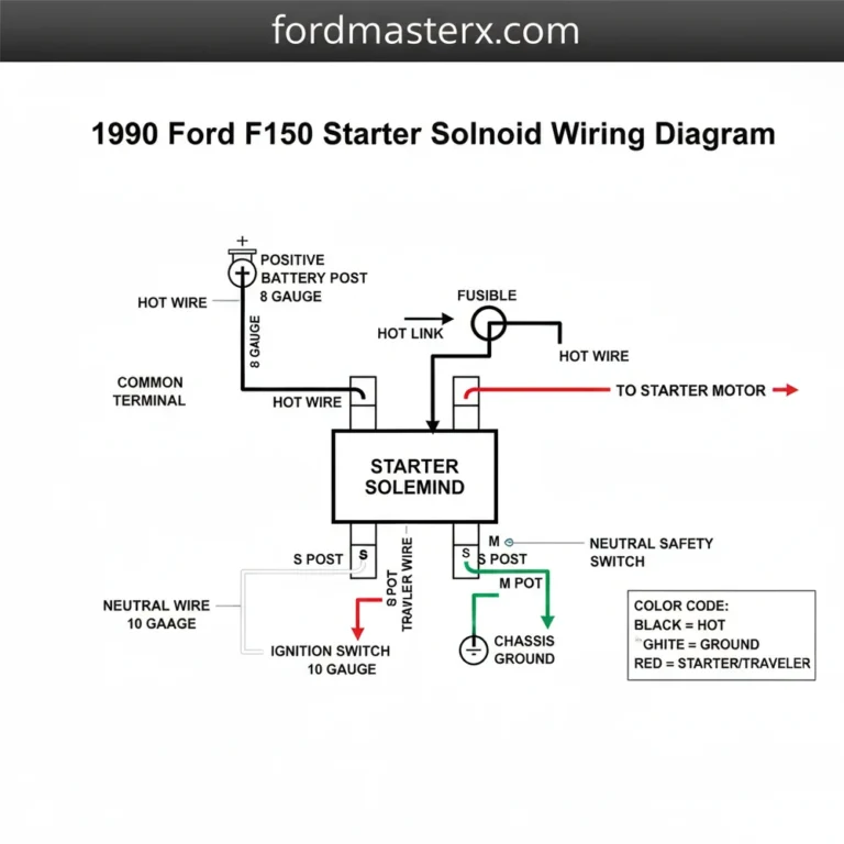 1990 ford f150 starter solenoid wiring diagram diagram with labeled components and explanations