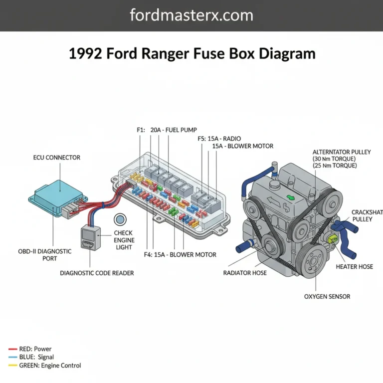 1992 ford ranger fuse box diagram diagram with labeled components and explanations
