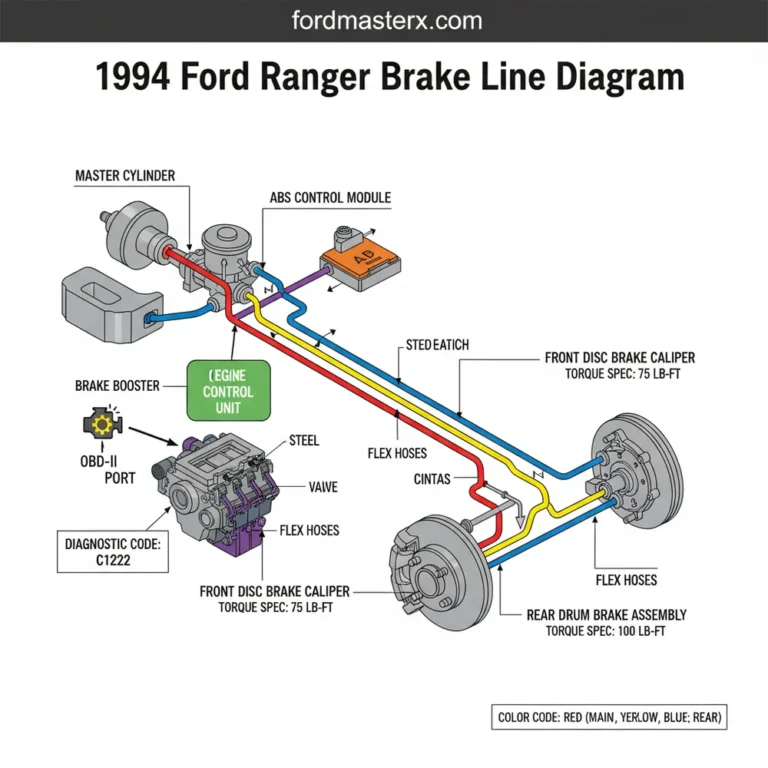 1994 ford ranger brake line diagram diagram with labeled components and explanations