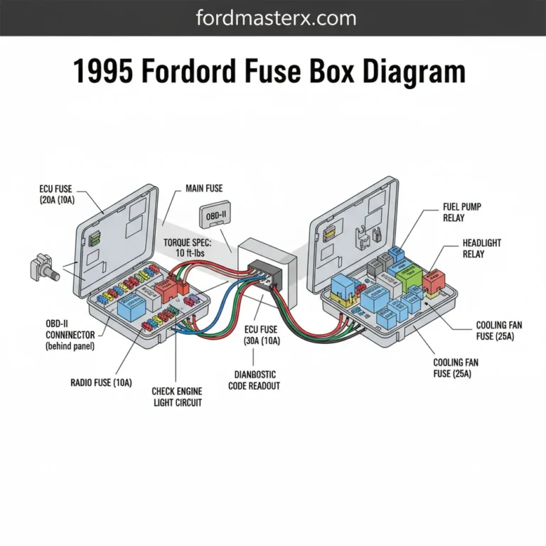 1995 ford ranger fuse box diagram diagram with labeled components and explanations