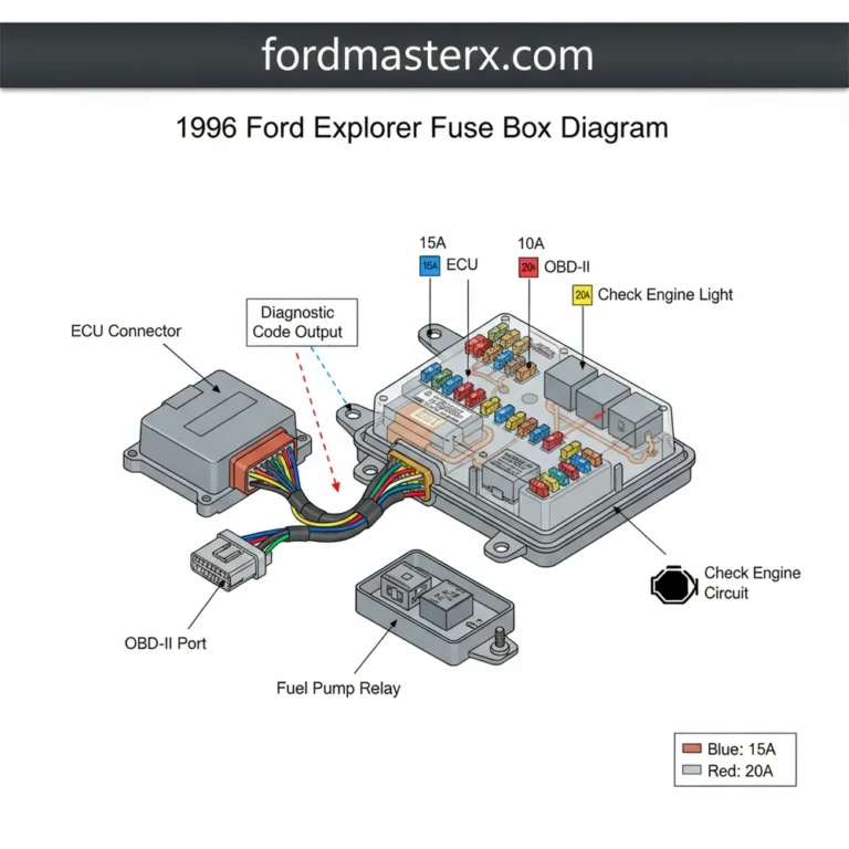 1996 ford explorer fuse box diagram diagram with labeled components and explanations