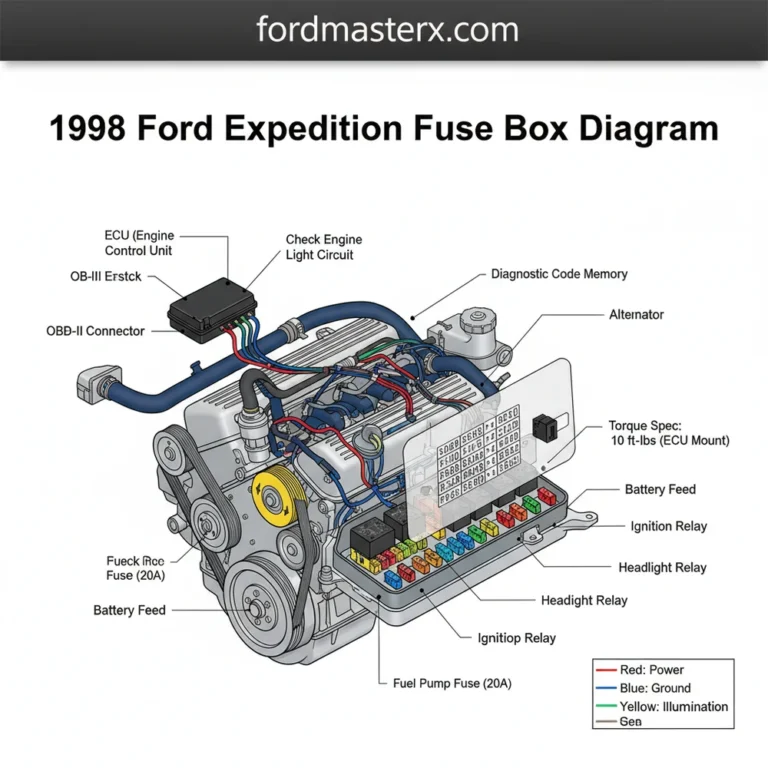 1998 ford expedition fuse box diagram diagram with labeled components and explanations