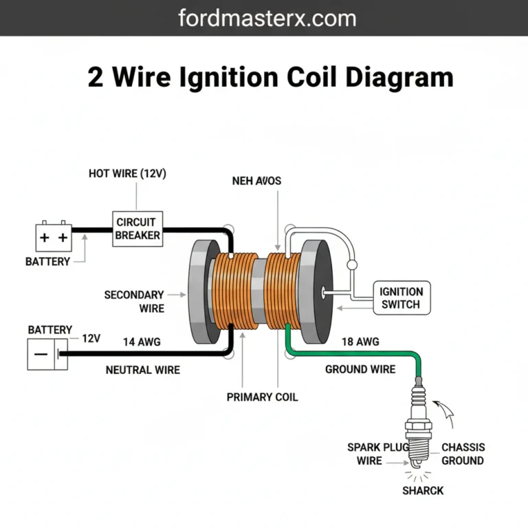 2 wire ignition coil diagram diagram with labeled components and explanations
