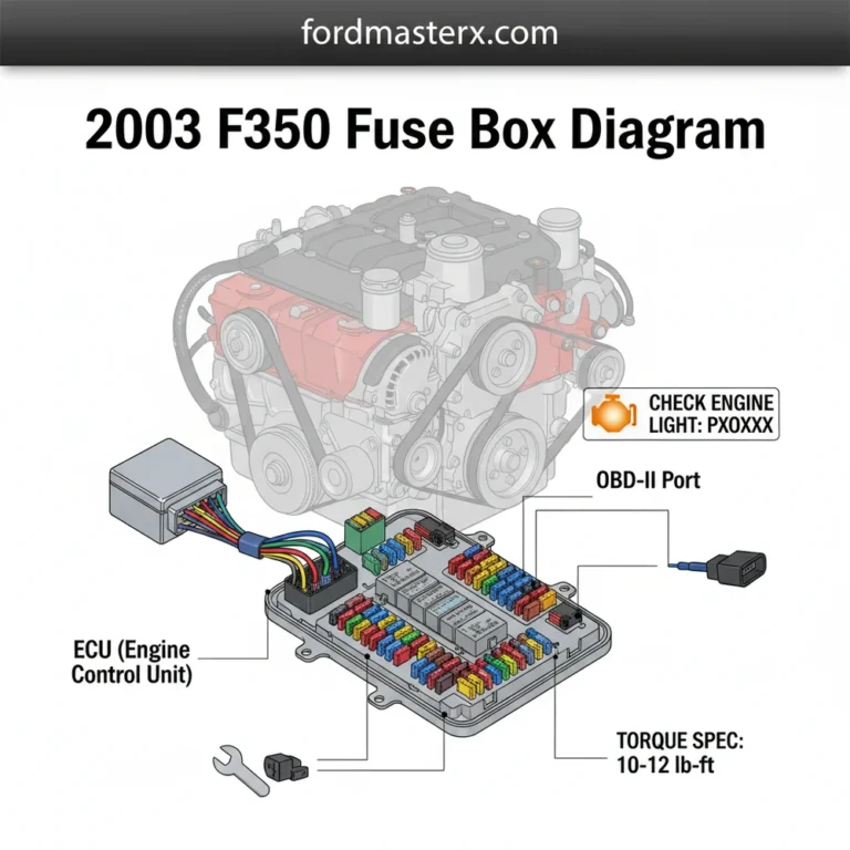 2003 f350 fuse box diagram diagram with labeled components and explanations