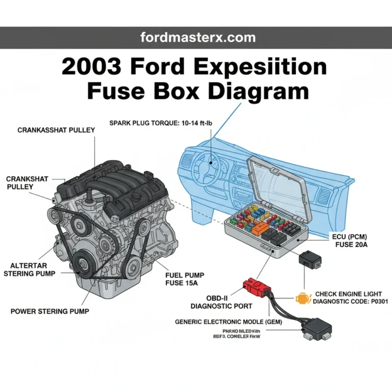 2003 ford expedition fuse box diagram diagram with labeled components and explanations
