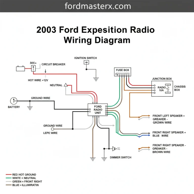 2003 ford expedition radio wiring diagram diagram with labeled components and explanations