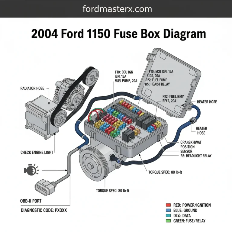 2004 ford f150 fuse box diagram diagram with labeled components and explanations