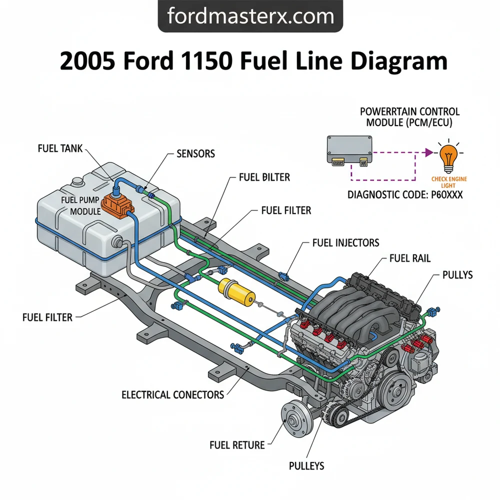 2005 ford f150 fuel line diagram diagram with labeled components and explanations