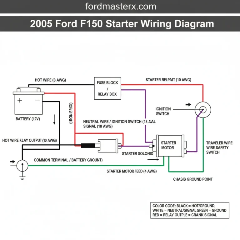 2005 ford f150 starter wiring diagram diagram with labeled components and explanations