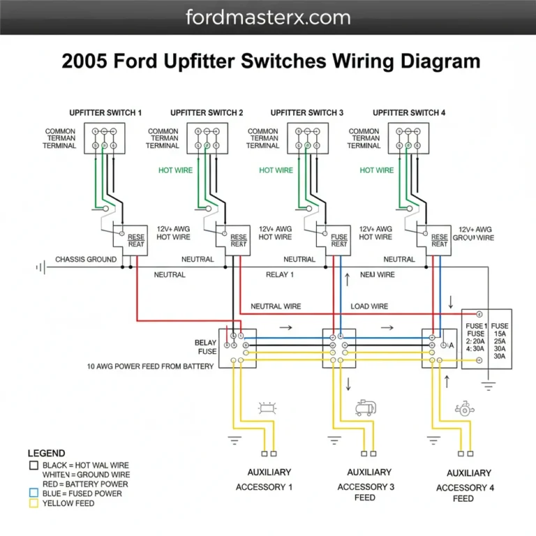 2005 ford upfitter switches wiring diagram diagram with labeled components and explanations