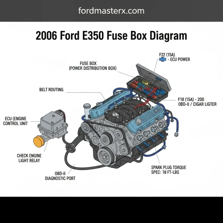 2006 ford e350 fuse box diagram diagram with labeled components and explanations