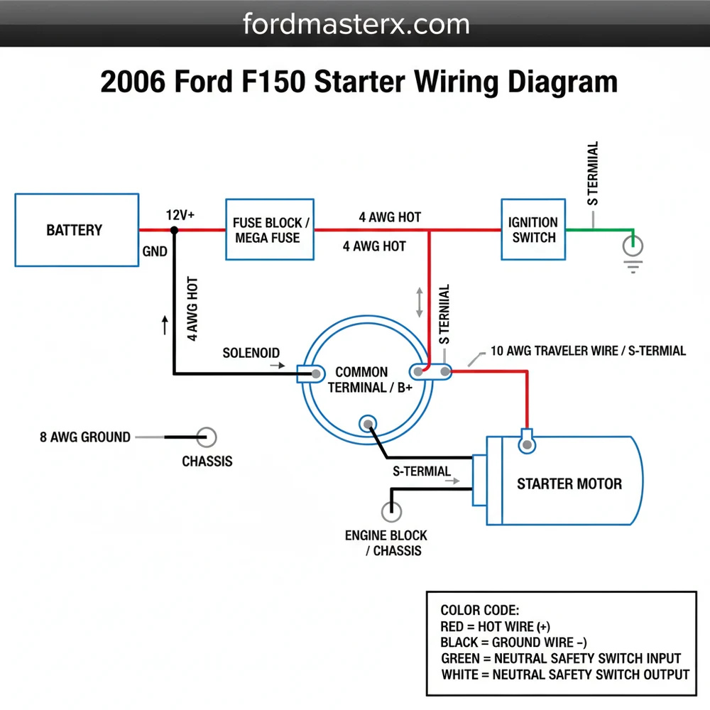 2006 ford f150 starter wiring diagram diagram with labeled components and explanations