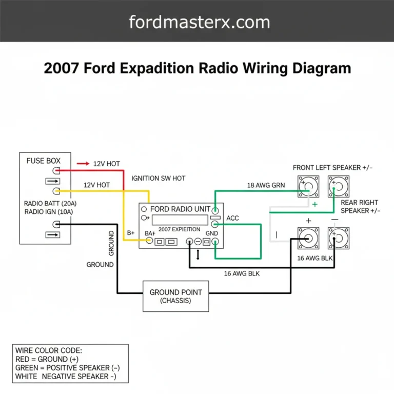 2007 ford expedition radio wiring diagram diagram with labeled components and explanations
