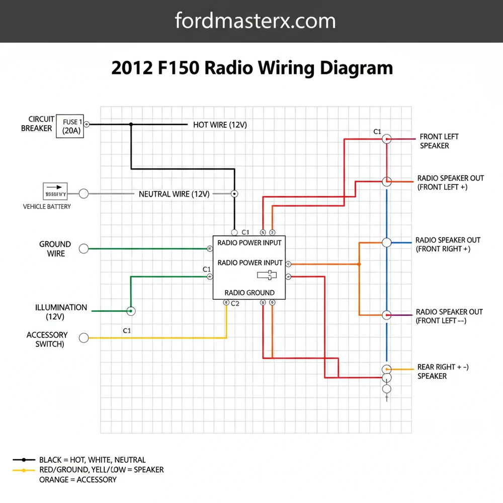 2012 f150 radio wiring diagram diagram with labeled components and explanations