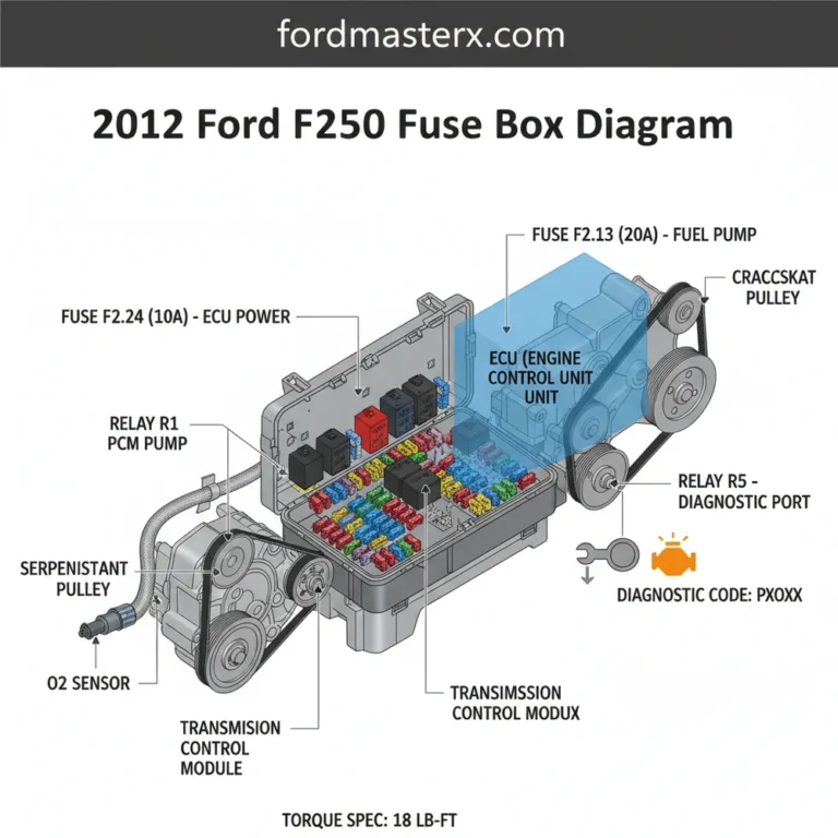 2012 ford f250 fuse box diagram diagram with labeled components and explanations