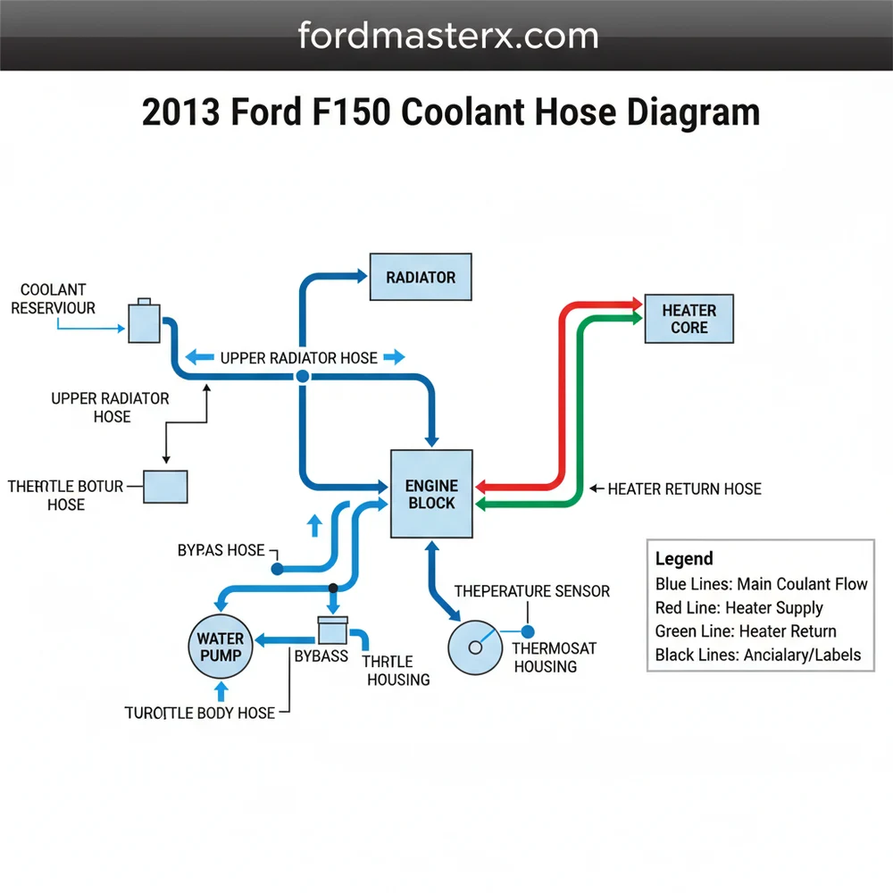 Ford F150 Coolant Hose Diagram: Complete Routing Guide