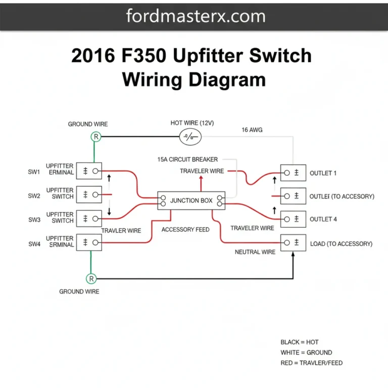 2016 f350 upfitter switch wiring diagram diagram with labeled components and explanations