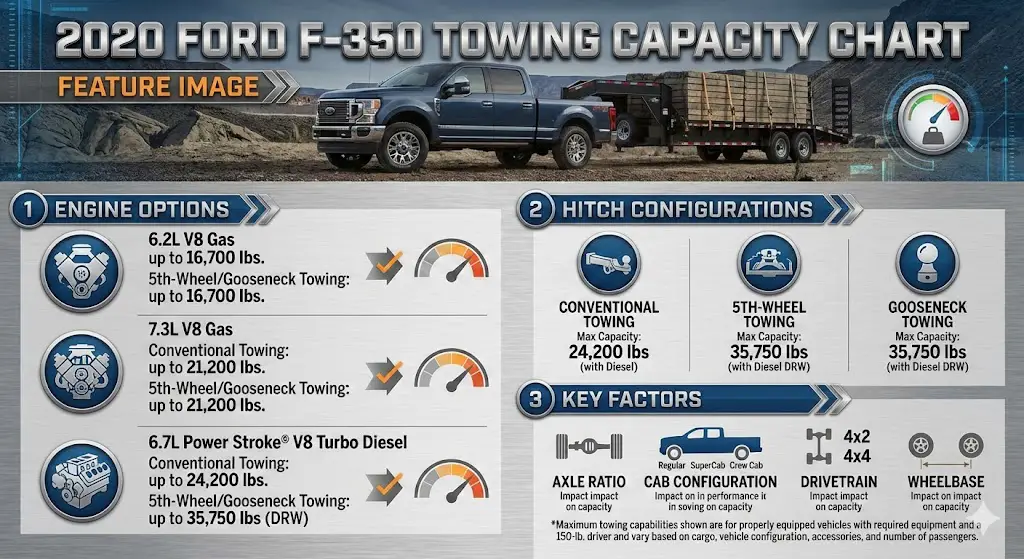 2020 ford f-350 towing capacity chart