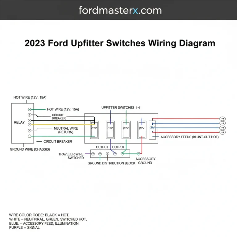 2023 ford upfitter switches wiring diagram diagram with labeled components and explanations