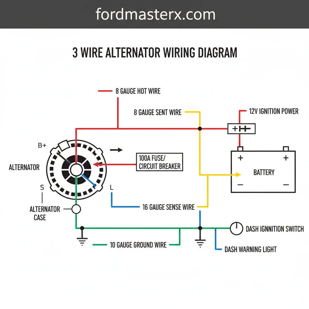 3 Wire Alternator Wiring Diagram: Easy Setup Guide
