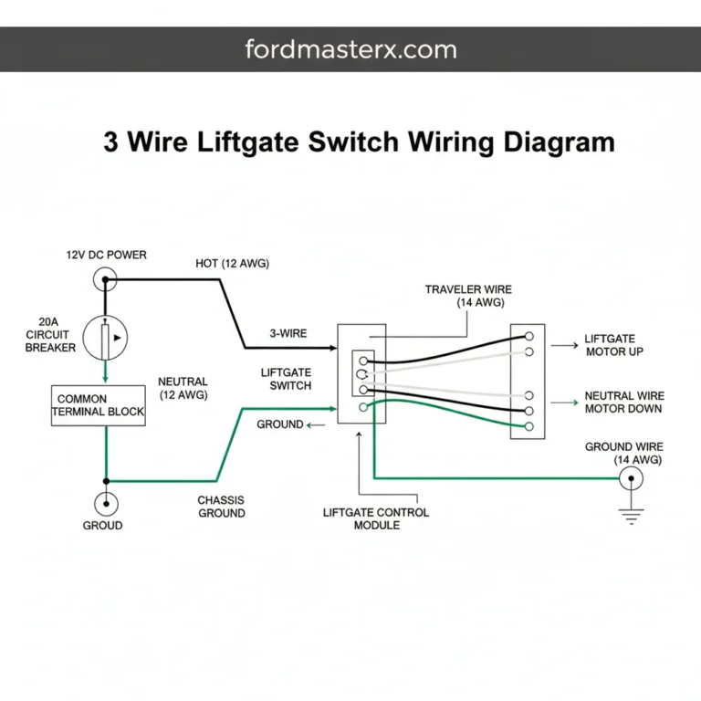 3 wire liftgate switch wiring diagram diagram with labeled components and explanations