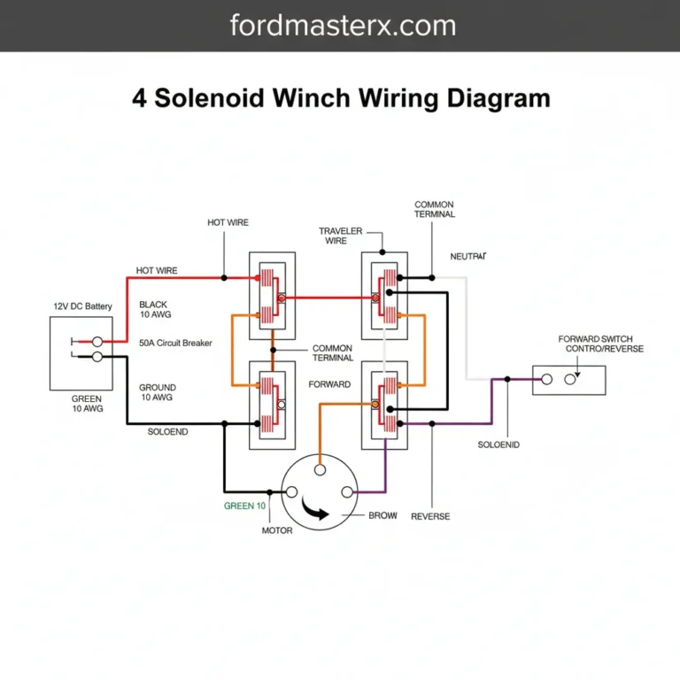 4 solenoid winch wiring diagram diagram with labeled components and explanations