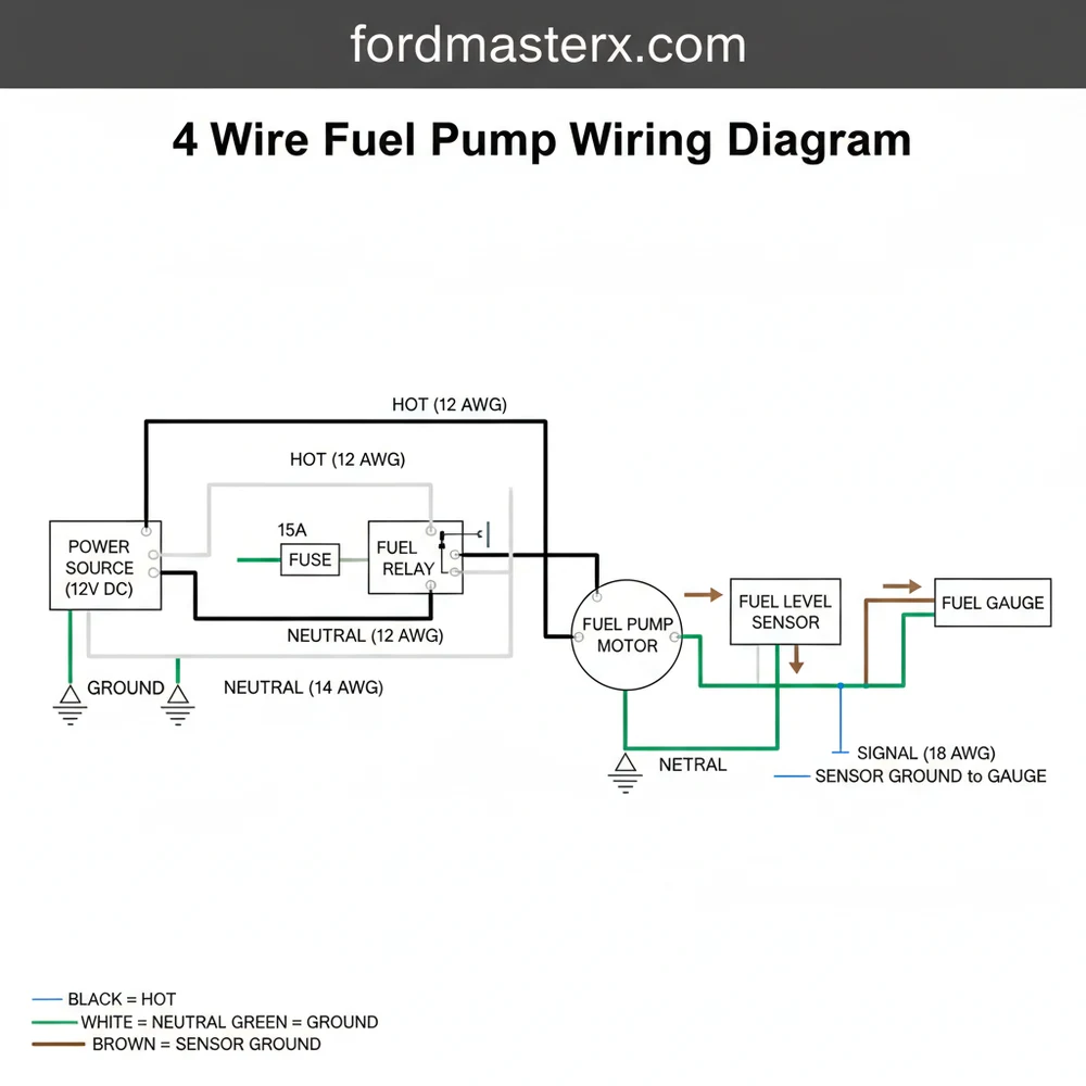 4 wire fuel pump wiring diagram diagram with labeled components and explanations