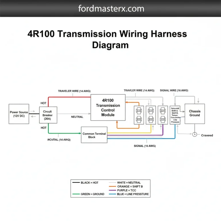 4r100 transmission wiring harness diagram diagram with labeled components and explanations
