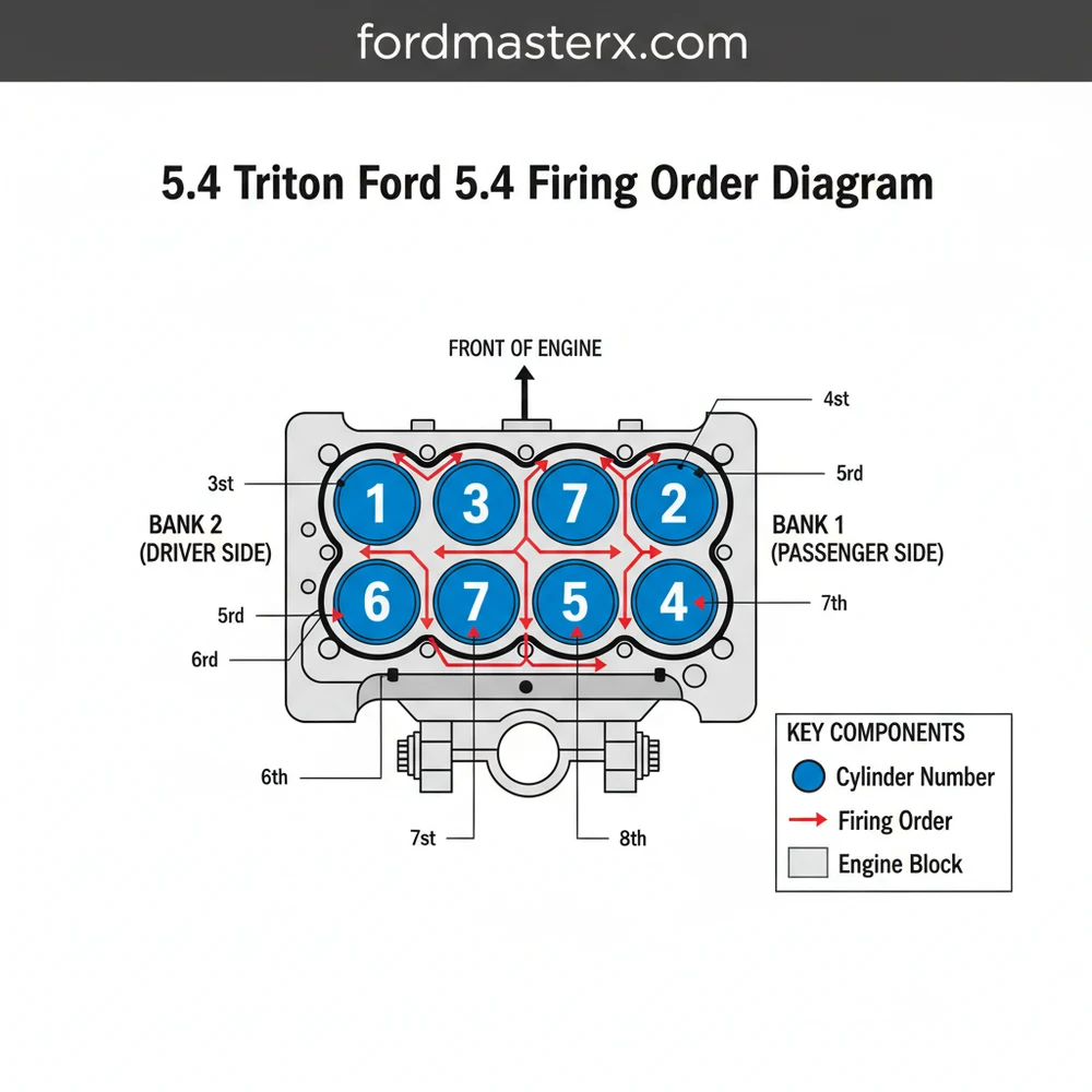 5.4 triton ford 5.4 firing order diagram diagram with labeled components and explanations