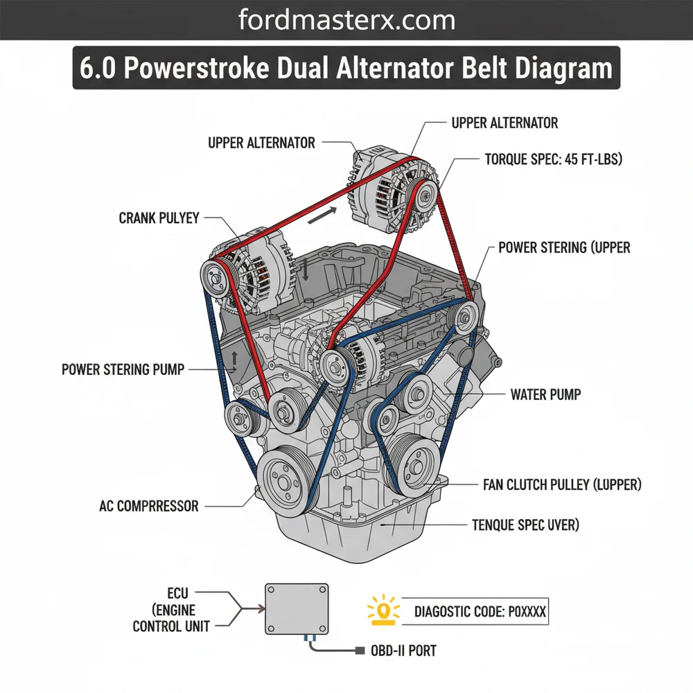6.0 Powerstroke Dual Alternator Belt Diagram: How-To Guide