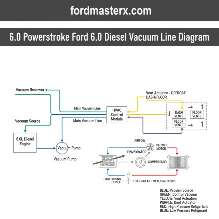6.0 powerstroke ford 6.0 diesel vacuum line diagram diagram with labeled components and explanations