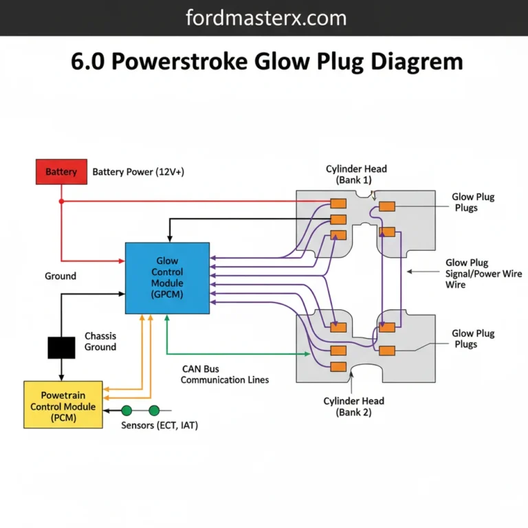 6.0 powerstroke glow plug diagram diagram with labeled components and explanations