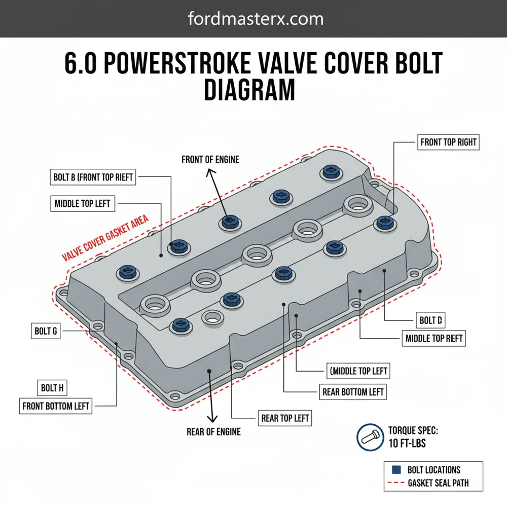 6.0 Powerstroke Valve Cover Bolt Diagram: Layout Guide