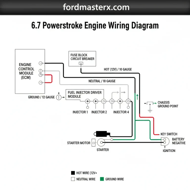 6.7 powerstroke engine wiring diagram diagram with labeled components and explanations