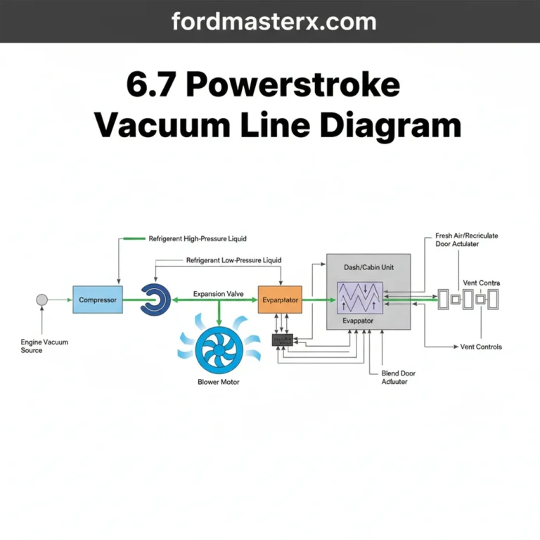 6.7 powerstroke vacuum line diagram diagram with labeled components and explanations