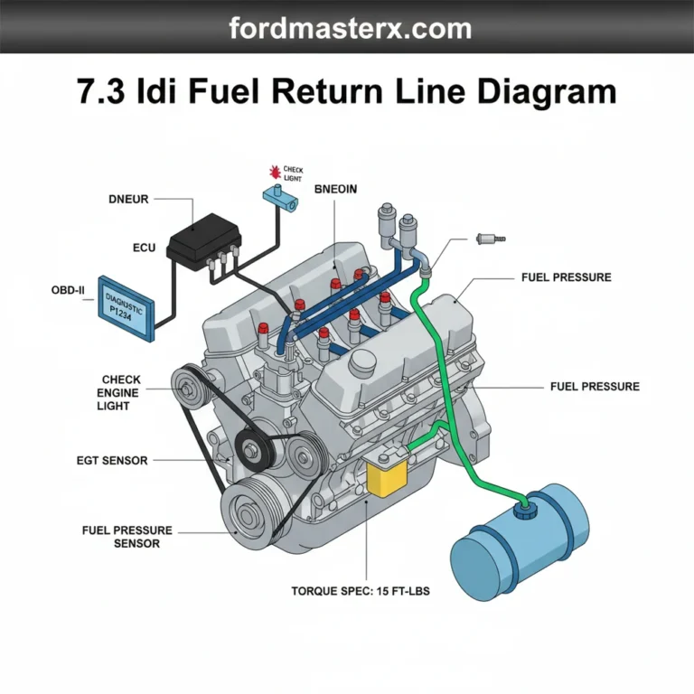 7.3 idi fuel return line diagram diagram with labeled components and explanations