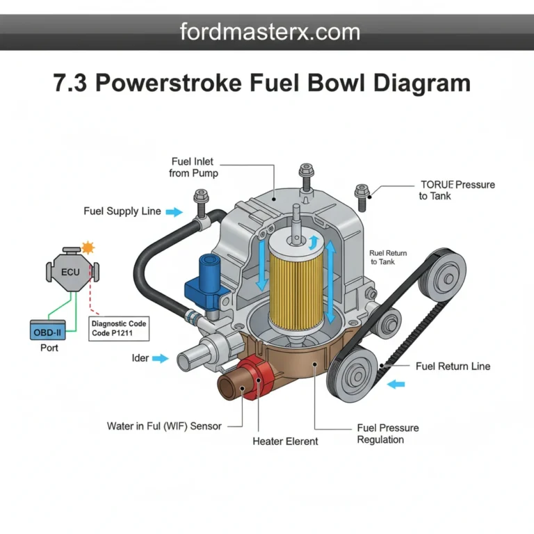 7.3 powerstroke fuel bowl diagram diagram with labeled components and explanations