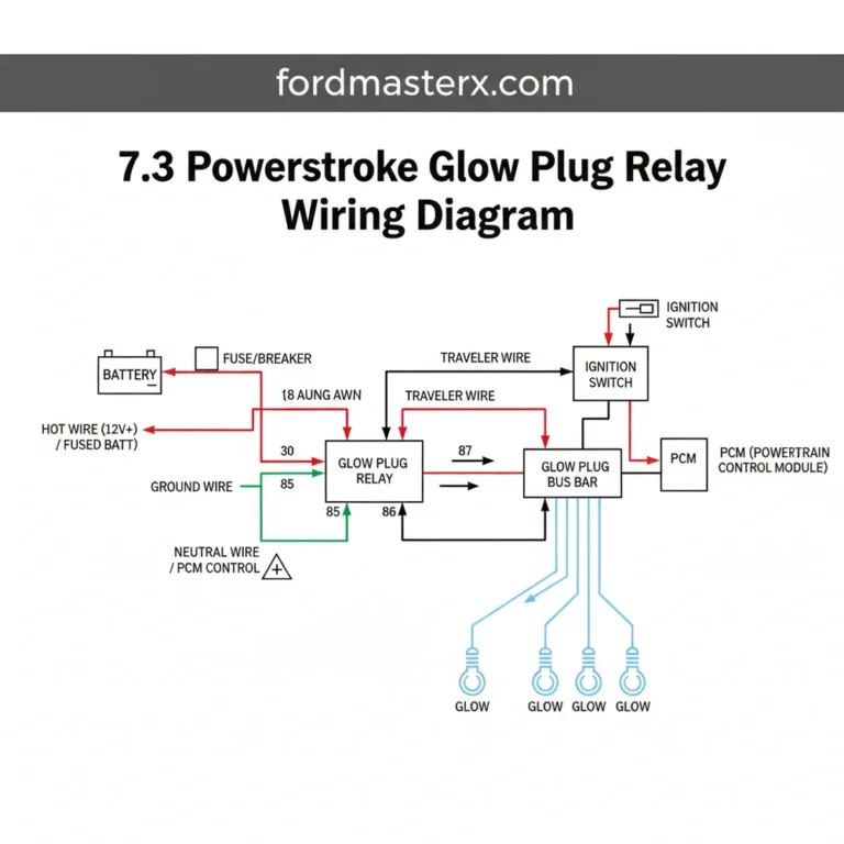 7.3 powerstroke glow plug relay wiring diagram diagram with labeled components and explanations